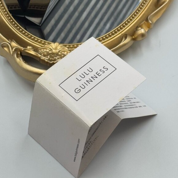 🆕 LULU GUINNESS 🧿 NWT Cassie Striped Black & Mother of Pearl Perspex Clutch - Picture 13 of 15